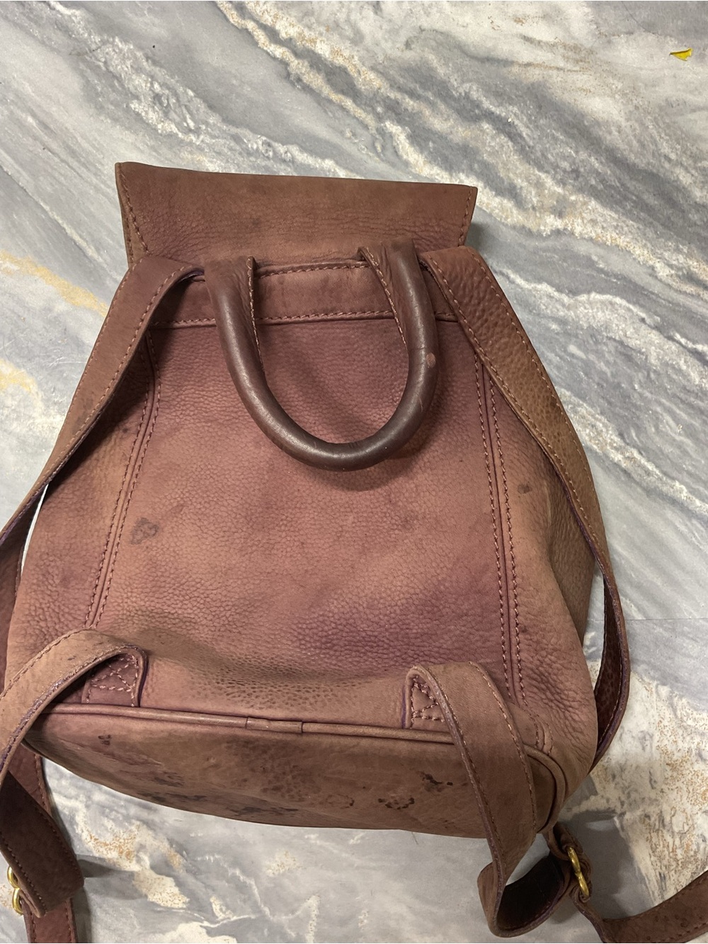 Vintage COACH Purple Elderberry Suede Nubuck Leather, Sonoma Bag, 4938 90s - Picture 10 of 15